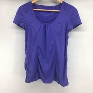 Zella | Ruched Short Sleeve Athletic Top Medium
